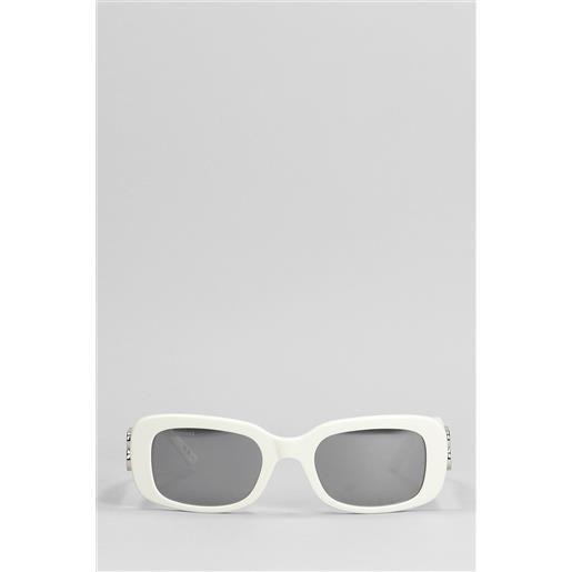 Balenciaga occhiali dyn sq 2.0 in acetato bianco