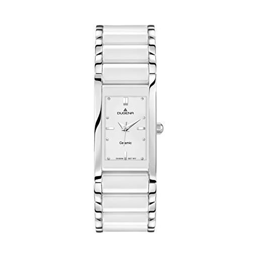 Dugena 4460506 - orologio da polso donna, ceramica, colore: bianco