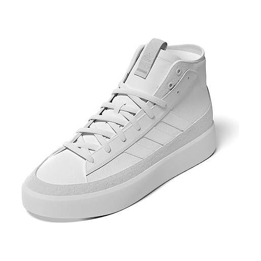 adidas znsored hi prem leather, shoes-mid (non-football) unisex-adulto, core black/core black/grey six, 45 1/3 eu
