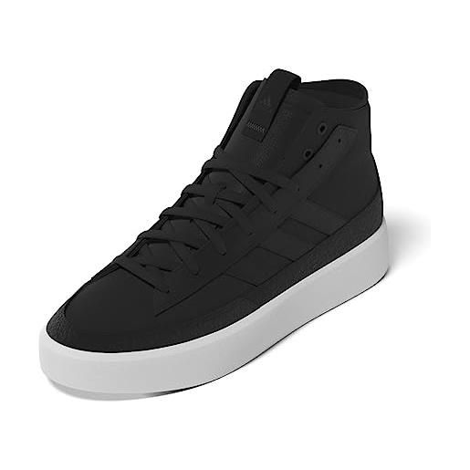 adidas znsored hi prem leather, shoes-mid (non-football) unisex-adulto, core black/core black/grey six, 44 eu