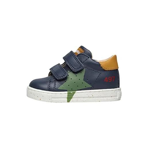 Falcotto salazar vl-sneakers in pelle con patch stella navy 18