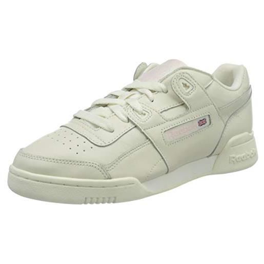 Reebok workout lo plus, scarpe da fitness, multicolore (vintage/white/practical pink 000), 35.5 eu
