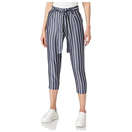 Tommy Jeans tjw hr fluid tapered stripe pant pantaloni, twilight navy/white, w25 / l34 donna