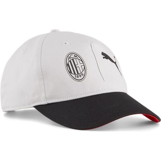Ac milan puma cappello berretto unisex grigio baseball fan 2023 24 cotone 024677-02