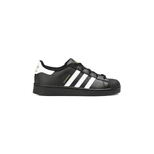 adidas superstar c, scarpe da ginnastica unisex - bambini e ragazzi, cloud white core black cloud white ba8378, 30.5 eu