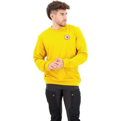 Fjällräven 1960 logo badge sweatshirt giallo s uomo