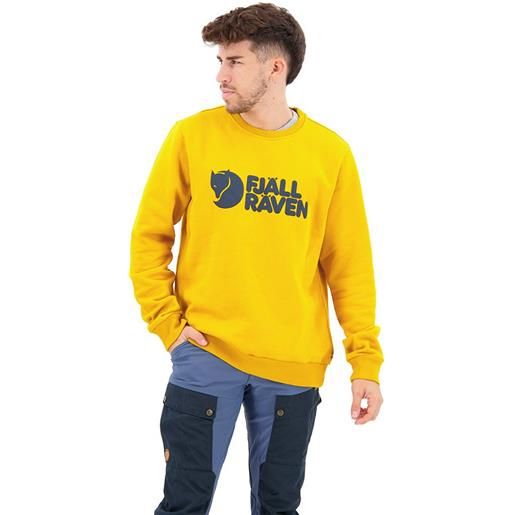 Fjällräven logo sweater giallo s uomo