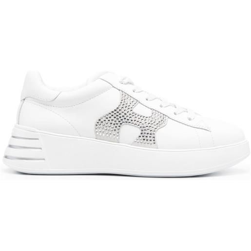 Hogan sneakers con strass - bianco