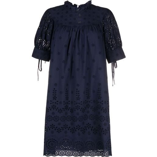Polo Ralph Lauren abito corto con ricamo - blu