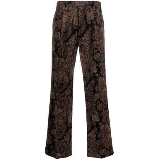ETRO pantaloni con stampa paisley - nero