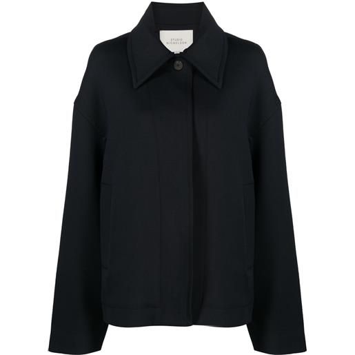 Studio Nicholson giacca-camicia oversize - blu