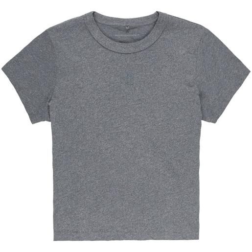 Alexander Wang t-shirt shrunk con glitter - grigio