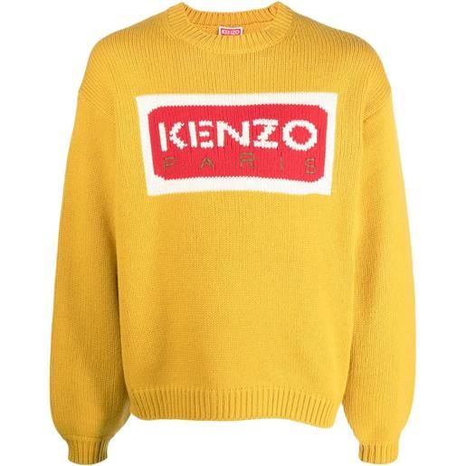 Kenzo maglione con logo - giallo