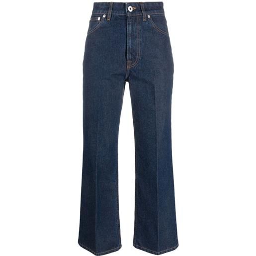 Lanvin jeans crop svasati a vita alta - blu
