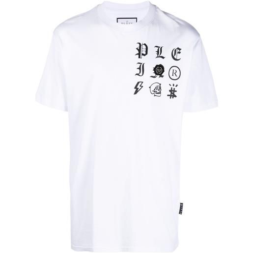 Philipp Plein t-shirt gothic plein con stampa - bianco