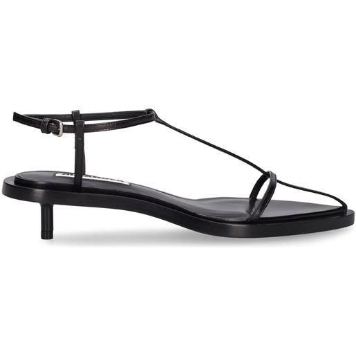 JIL SANDER sandali in pelle con t-bar 35mm