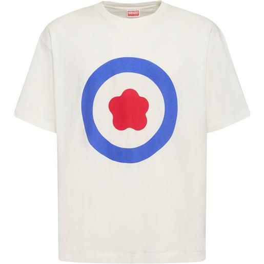 KENZO PARIS t-shirt oversize target in cotone con stampa