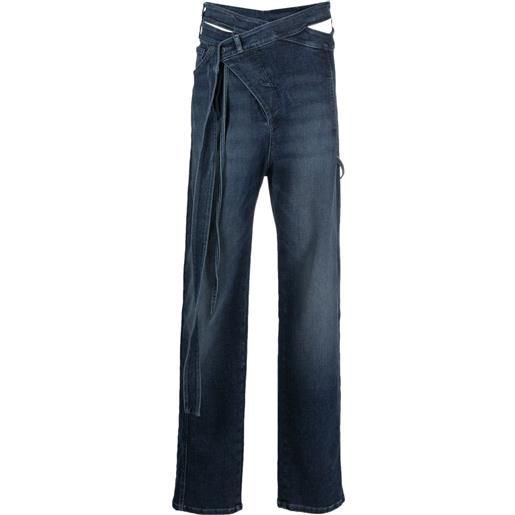 Ottolinger jeans dritti con dettaglio cut-out - blu