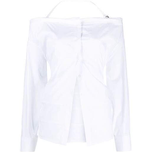 Jacquemus blusa la chemise peplo - bianco