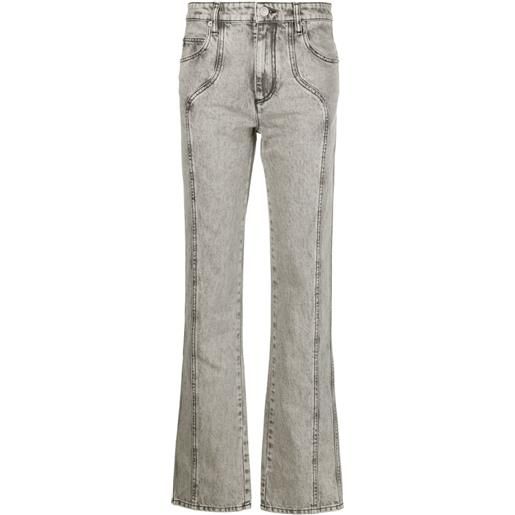 MARANT ÉTOILE jeans skinny con inserti - grigio