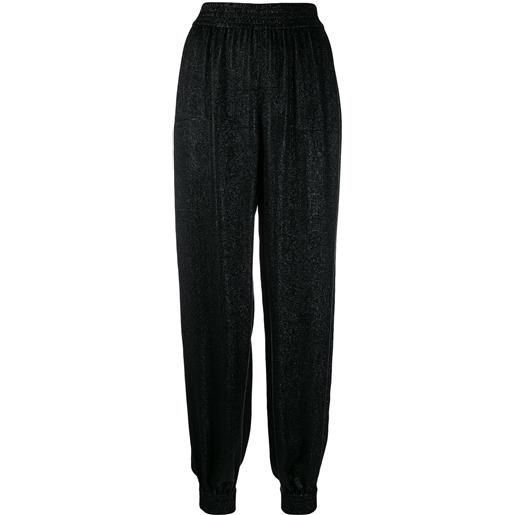 Saint Laurent pantaloni lamé - nero