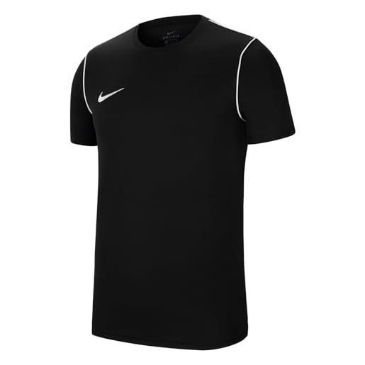 Nike y nk dry park20 top ss, maglietta a maniche corte unisex bambini, nero (black/white/white), m
