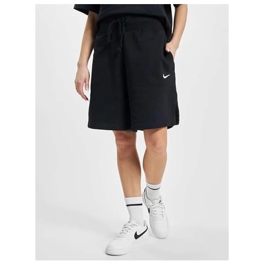 Nike dq5717-010 w nsw phnx flc hr shrt baller pantaloncini donna black/sail taglia 2xl-t