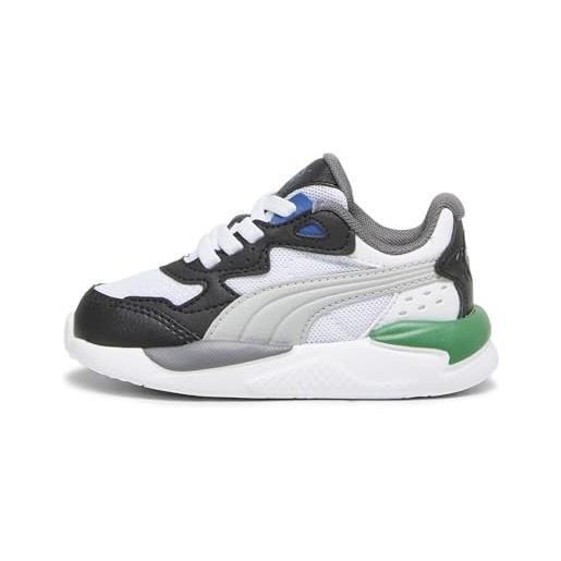 PUMA x-ray speed ac inf, scarpe da ginnastica unisex-bimbi 0-24, white cool light gray black archive green, 22 eu