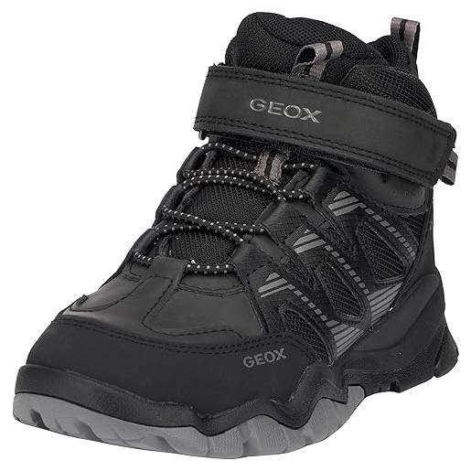 Geox j montrack boy b abx, scarpe da ginnastica, black bordeaux, 31 eu