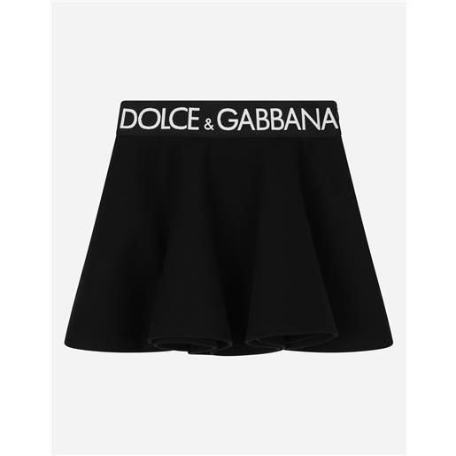 Dolce & Gabbana minigonna a ruota con elastico logato