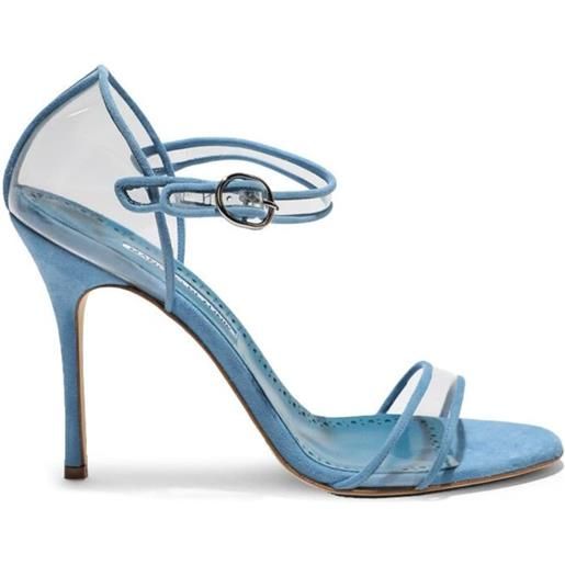 Manolo Blahnik sandali in pelle ferson 105mm - blu