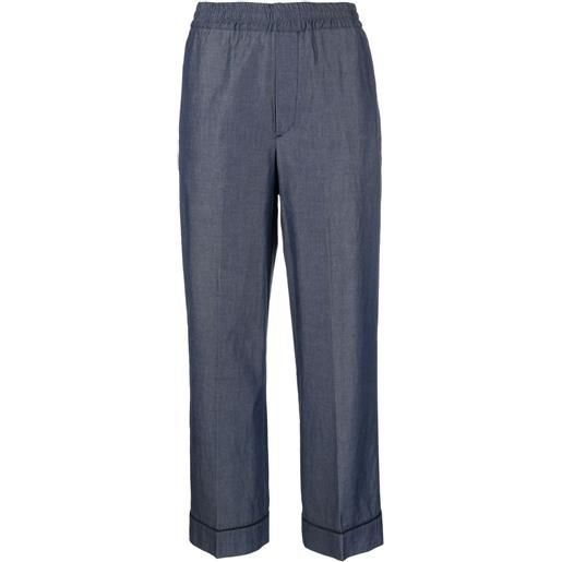 10 CORSO COMO pantaloni crop dritti - blu