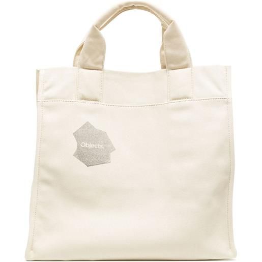 OBJECTS IV LIFE borsa tote con stampa - bianco