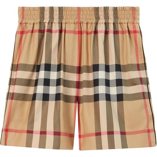 Burberry shorts con motivo vintage check - toni neutri