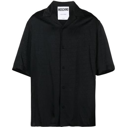Moschino camicia con monogramma - nero
