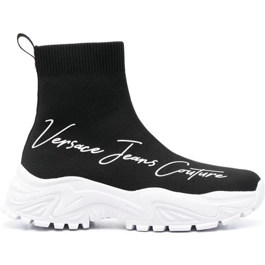Versace Jeans Couture sneakers alte con stampa - nero