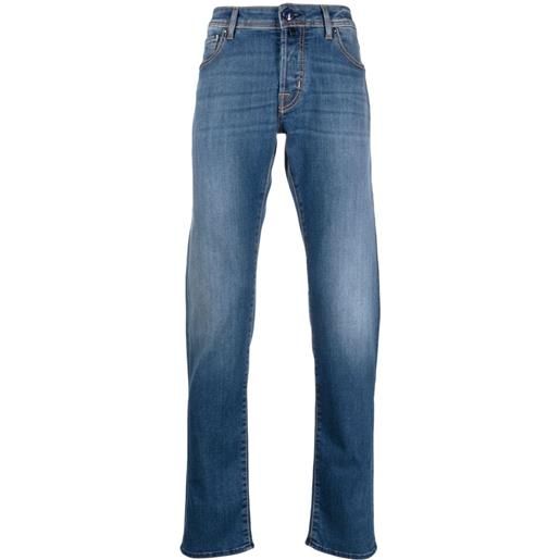 Jacob Cohën jeans con dettaglio fazzoletto a vita media - blu