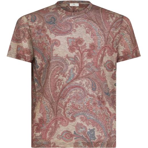 ETRO t-shirt con stampa paisley - rosso