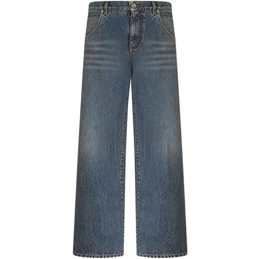 ETRO jeans crop a gamba ampia - blu