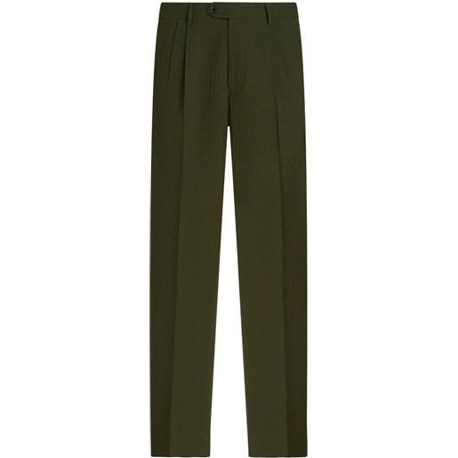 ETRO pantaloni con piega - verde