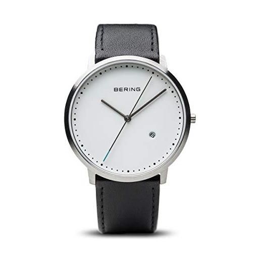 BERING unisex analogico quarzo classic orologio con cinturino in pelle di vitello cinturino e vetro zaffiro 11139-404