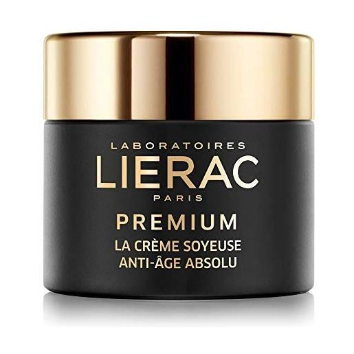 Lierac premium la crème soyeuse crema viso anti età con acido ialuronico, pelle da normale a mista, formato da 50 ml
