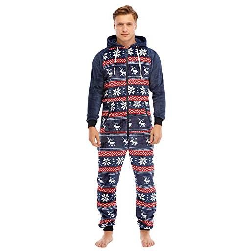 YuanDiann Pigiama Corta Uomo Pigiami Zip Intera Jumpsuit Manica