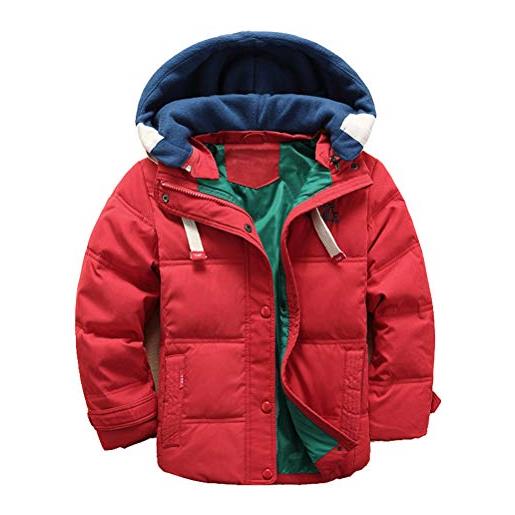 Odziezet cappotto con cappuccio parka raggazzo giubbotto trapuntato da bimbo incappucciato inverno 4-13 anni