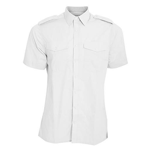 Kustom Kit - camicia a maniche corte - uomo (collo 41 cm) (bianco)