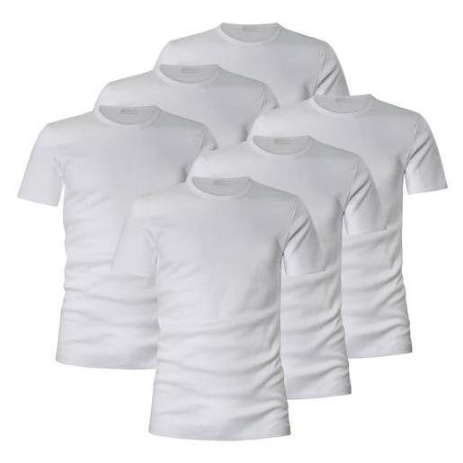 Liabel t-shirt uomo 100% cotone, art. 4428/t25 girocollo, pacco da 6, bianco l