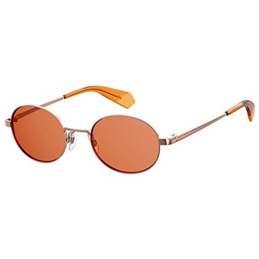Polaroid pld 6066/s, occhiali da sole unisex - adulto, arancione (ofy/he gold orange), 51