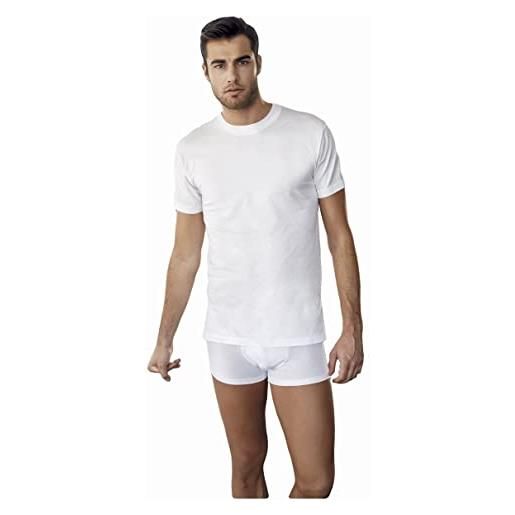 NOTTINGHAM 3 t/shirt caldo cotone rock bianco 3/s - girocollo 100% cotone (4/m, grigio-nero-blu)