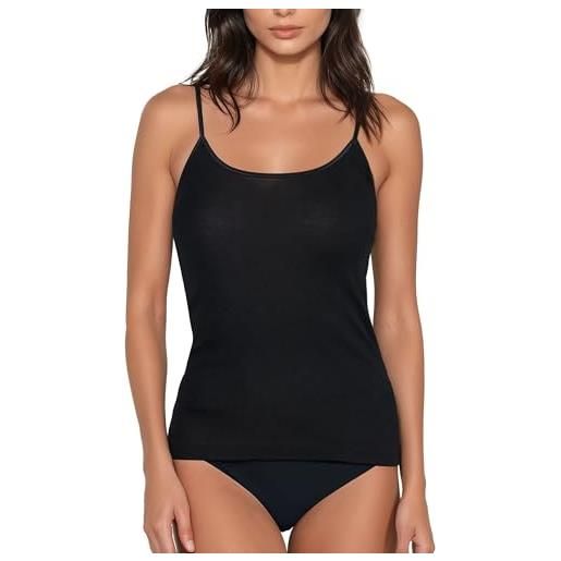 EGI canotta donna lana seta spalla stretta intimo caldo elegante canottiera donna made in italy, art. 140 (3b)