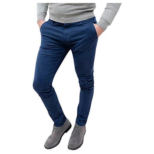 Evoga pantaloni uomo casual invernali slim fit (44, grigio scuro)